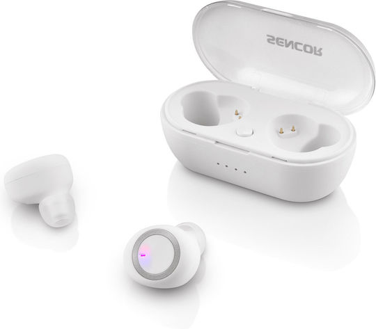 Sencor Sep 510BT In-ear Bluetooth Handsfree Earphones with Charging Case White view 5