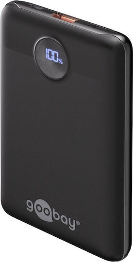 Goobay 65868 Power Bank 10000mAh 22W with USB-A Port and USB-C Port Black