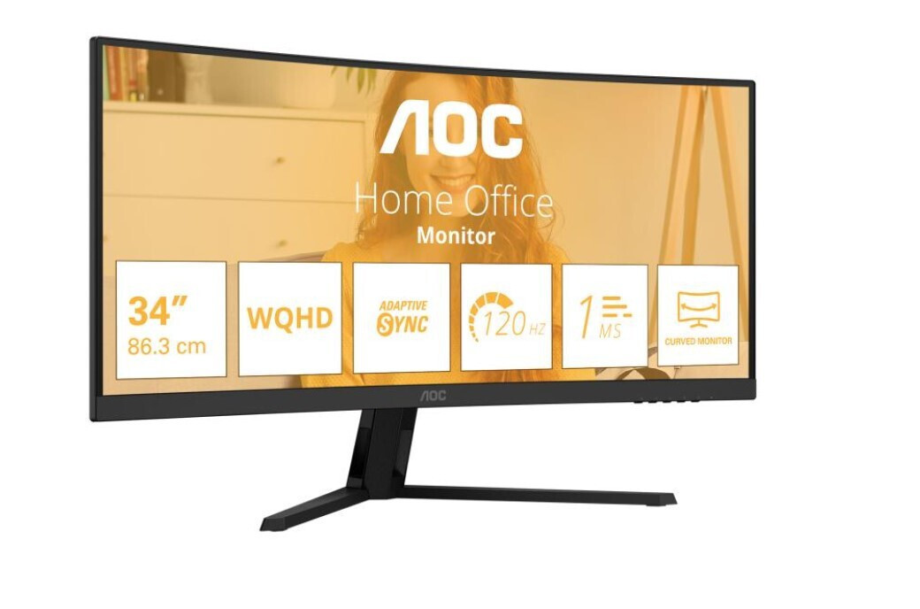 AOC CU34B3E Ultrawide VA HDR Curved Monitor 34" QHD 3440x1440 view 8