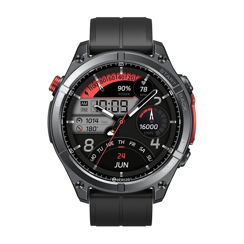 Zeblaze Stratos 4 Stainless Steel 49mm Waterproof Smartwatch with Heart Rate Monitor Black M/L view 5