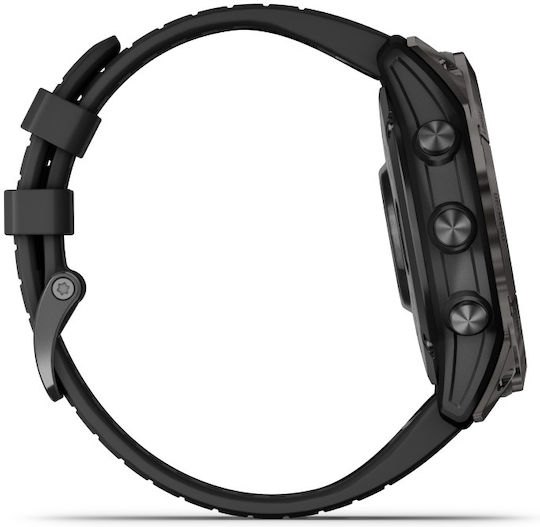 Garmin Fenix 7X Pro Solar Stainless Steel 51mm Waterproof Smartwatch with Heart Rate Monitor (Slate Grey with Black Band) view 7