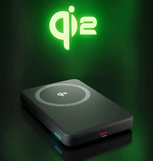 SBS Mag Power Qi2 MagSafe 5000mAh 15W with USB-C Port Black view 4