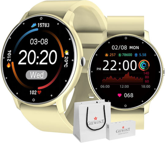 Giewont 120-6 Smartwatch with Heart Rate Monitor (Beige)