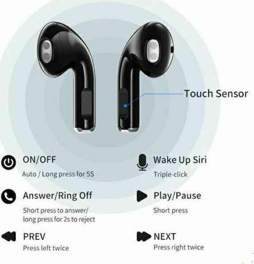 Awei T17 Earbud Bluetooth Handsfree Earphones with Charging Case Black view 4