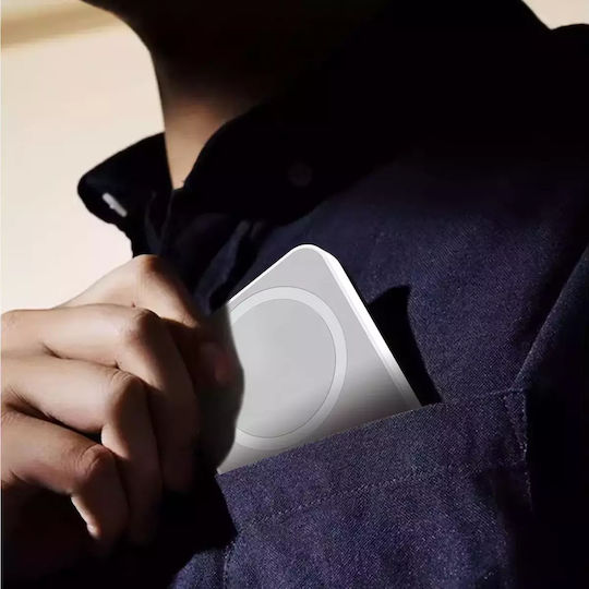Dudao K26 MagSafe Power Bank 10000mAh 20W with USB-A Port and USB-C Port Power Delivery White view 6
