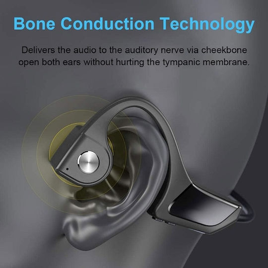 F806 Bone Conduction Bluetooth Handsfree Earphones Blue view 3