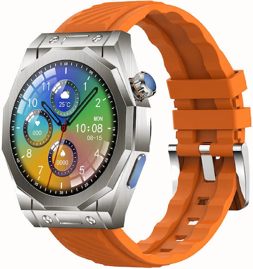 Microwear Smartwatch with Heart Rate Monitor (Orange)