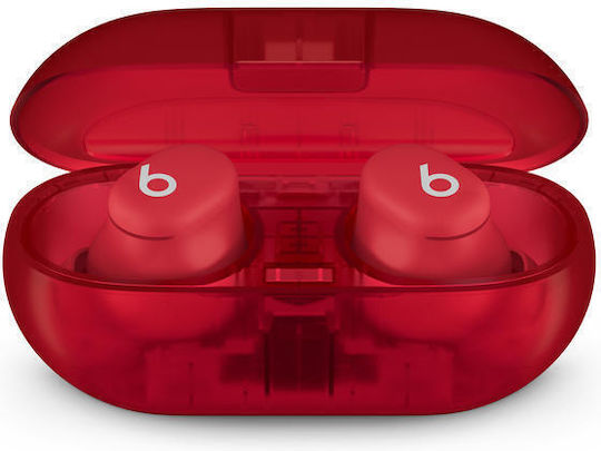 Beats Solo Buds Bluetooth Handsfree Earphones with Charging Case Transparent Red view 5