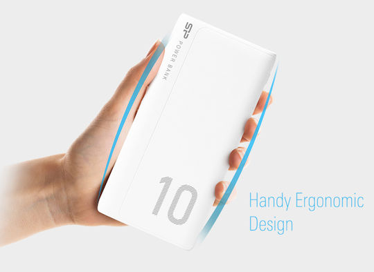 Silicon Power GP15 Power Bank 10000mAh with 2 USB-A Ports White vue 5