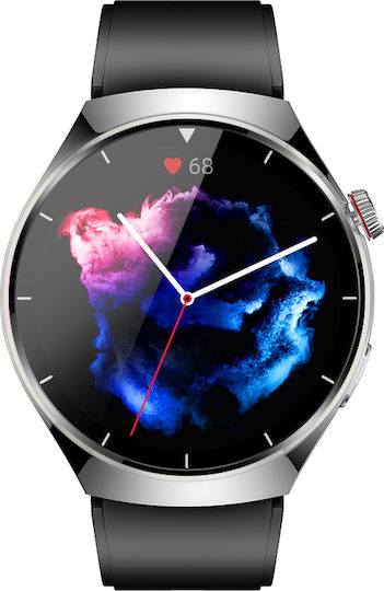 iSEN BK03 Smartwatch with Heart Rate Monitor (Silver) view 3