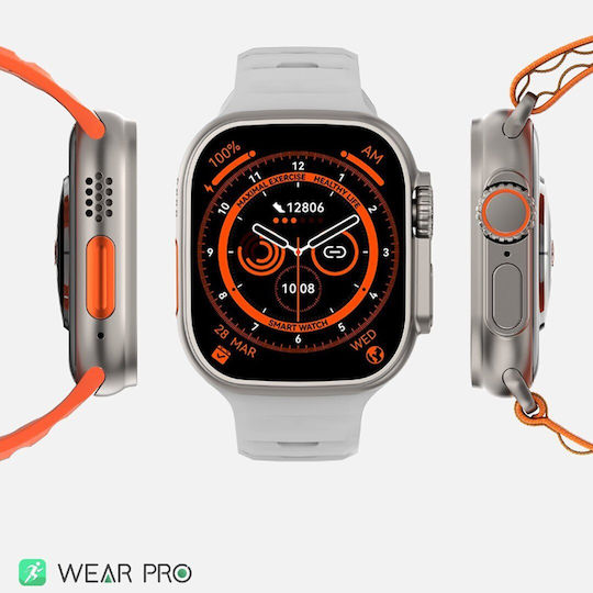NO.1 DT8 Ultra+ Smartwatch with Heart Rate Monitor (Black) view 7
