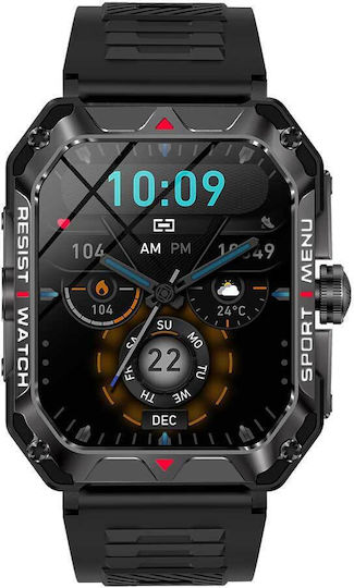 Lamtech LAM113485 47mm Smartwatch with Heart Rate Monitor (Black) view 2