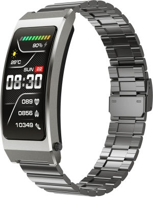 K7 1.14 Inch Tft Screen Smart Call Bracelet Bt Call Heart Rate Blood Pressure Blood Oxygen Strap:steel Strap Tarnish