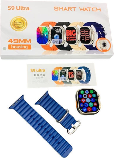 S9 Ultra Smartwatch with Heart Rate Monitor (Blue) view 4