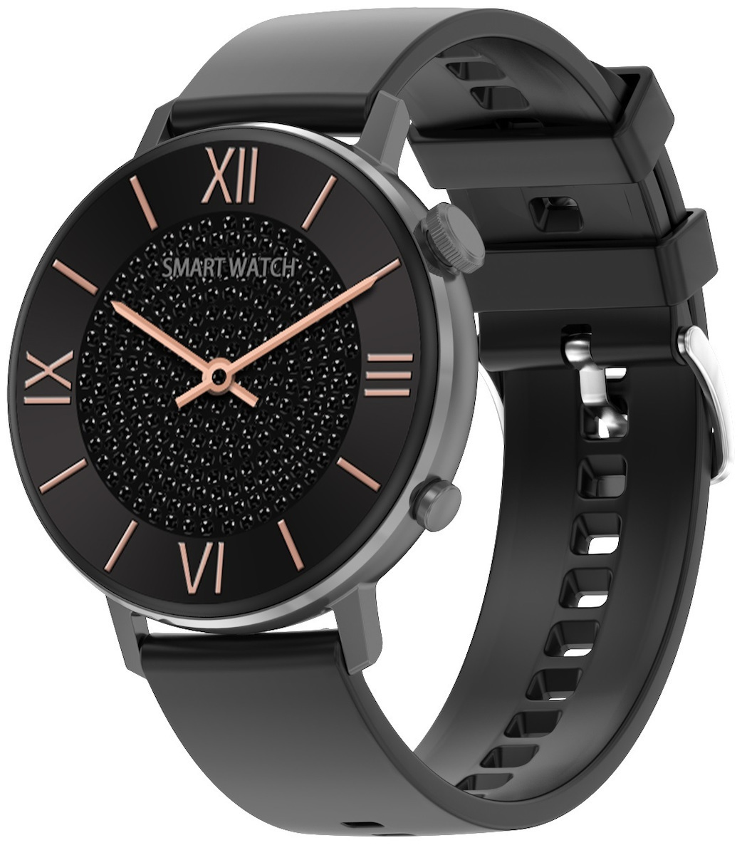 MaX FIT Pro Aluminium Smartwatch with Heart Rate Monitor (Black)