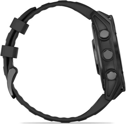 Garmin Fenix 8 Stainless Steel 47mm Waterproof Smartwatch with Heart Rate Monitor (Slate Grey With Black Silicone Band) view 4