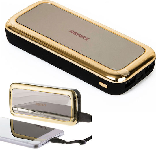 Remax RPP-36 Power Bank 10000mAh with USB-A Port Gold vista 2