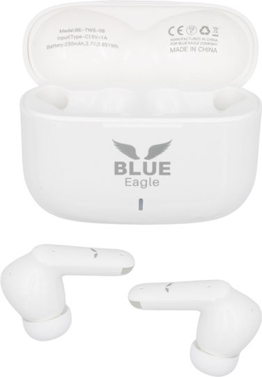 Blue Eagle BE-TWS-08 In-ear Bluetooth Handsfree Earphones with Charging Case White
