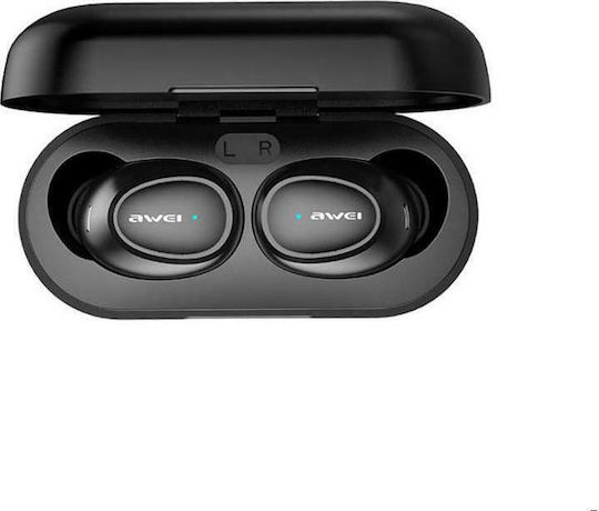 Awei T16 In-ear Bluetooth Handsfree Earphones with Sweat Resistance and Charging Case Black vue 4
