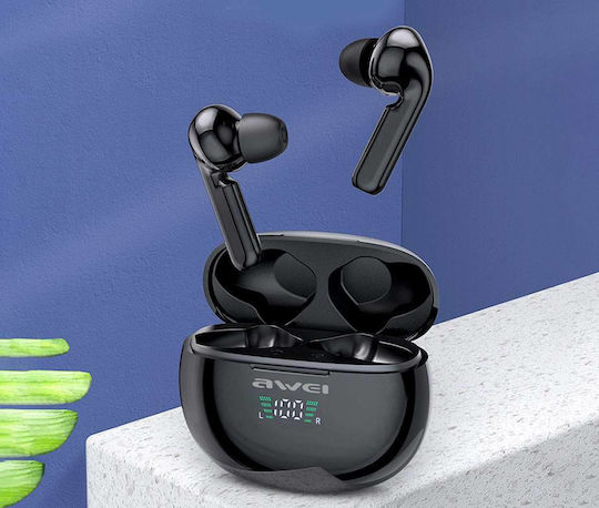 Awei T15P In-ear Bluetooth Handsfree Earphones with Charging Case Black view 5