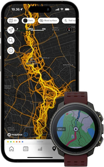 Suunto Vertical Stainless Steel 49mm Smartwatch with Heart Rate Monitor (Black Ruby) view 3