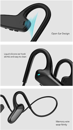 F808 Open Ear Bluetooth Handsfree Earphones Black view 4