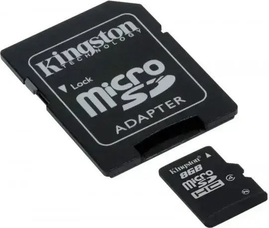 Kingston microSDHC 8GB Class 4 High Speed with Adapter view 2
