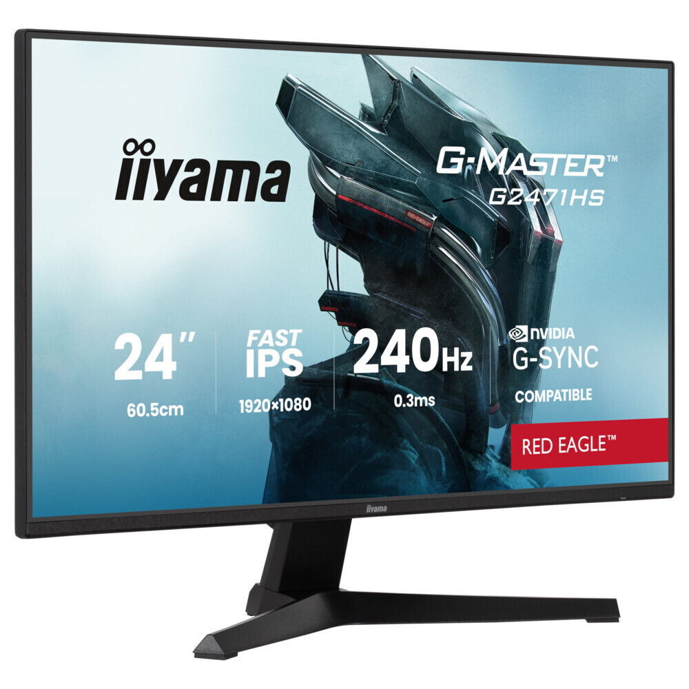 Iiyama G-Master Red Eagle IPS HDR Monitor 23.8" FHD 1920x1080 240Hz view 4