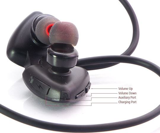 Awei A847BL In-ear Bluetooth Handsfree Earphones with Sweat Resistance Black view 9