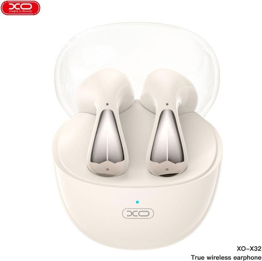 XO X32 Space Bus Earbud Bluetooth Handsfree Earphones with Charging Case Beige view 8