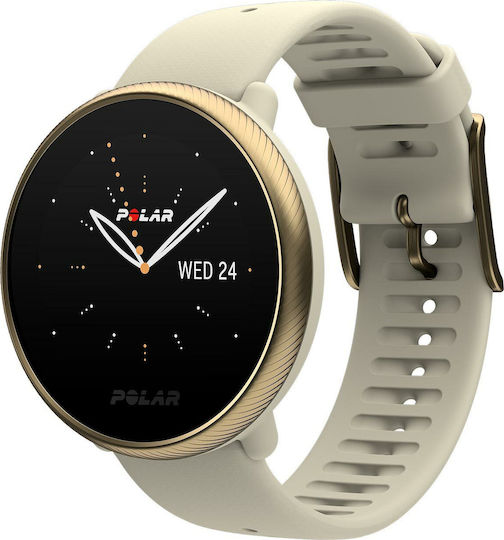 Polar Ignite 2 Stainless Steel 43mm Waterproof Smartwatch with Heart Rate Monitor (Champagne) view 1