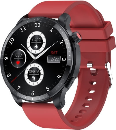 T52 1.39 Inch Ip67 Waterproof Silicone Band Smart Watch Supports Bluetooth Call Blood Oxygen Body Temperature Monitoring Red