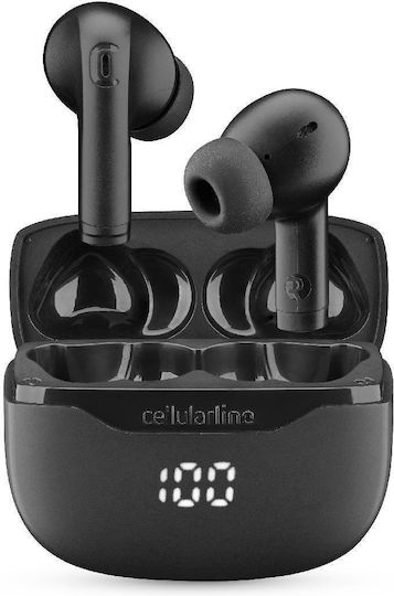 Cellular Line Key In-ear Bluetooth Handsfree Earphones with Charging Case Black view 1