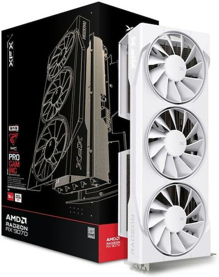XFX Radeon RX 9070 16GB GDDR6 OC White Triple Fan Gaming Edition Graphics Card