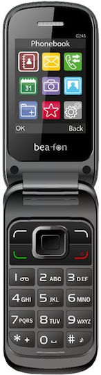 Bea-fon C245 Dual SIM Mobile with Buttons Gold view 2