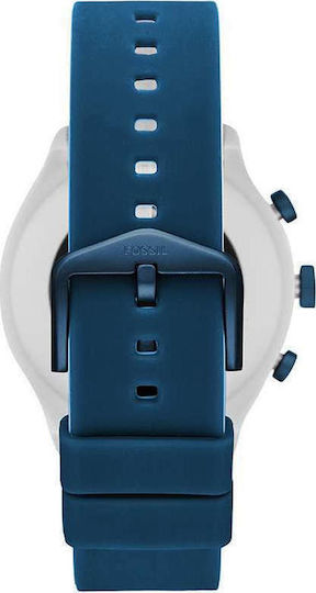 Fossil Sport Stainless Steel 43mm Smartwatch with Heart Rate Monitor (Blue Rubber) view 2