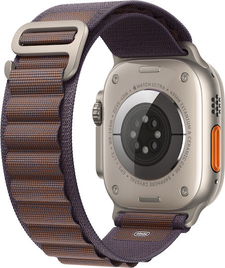 Apple Watch Ultra 2 Titanium 49mm Waterproof with eSIM and Heart Rate Monitor (Indigo Alpine Loop - Large) view 2