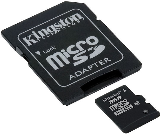 Kingston microSDHC 8GB Class 10 High Speed with Adapter view 1