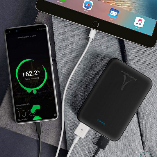Akashi ALTPB10COMPBL Power Bank 10000mAh 18W with 2 USB-A Ports and USB-C Port Black vue 4