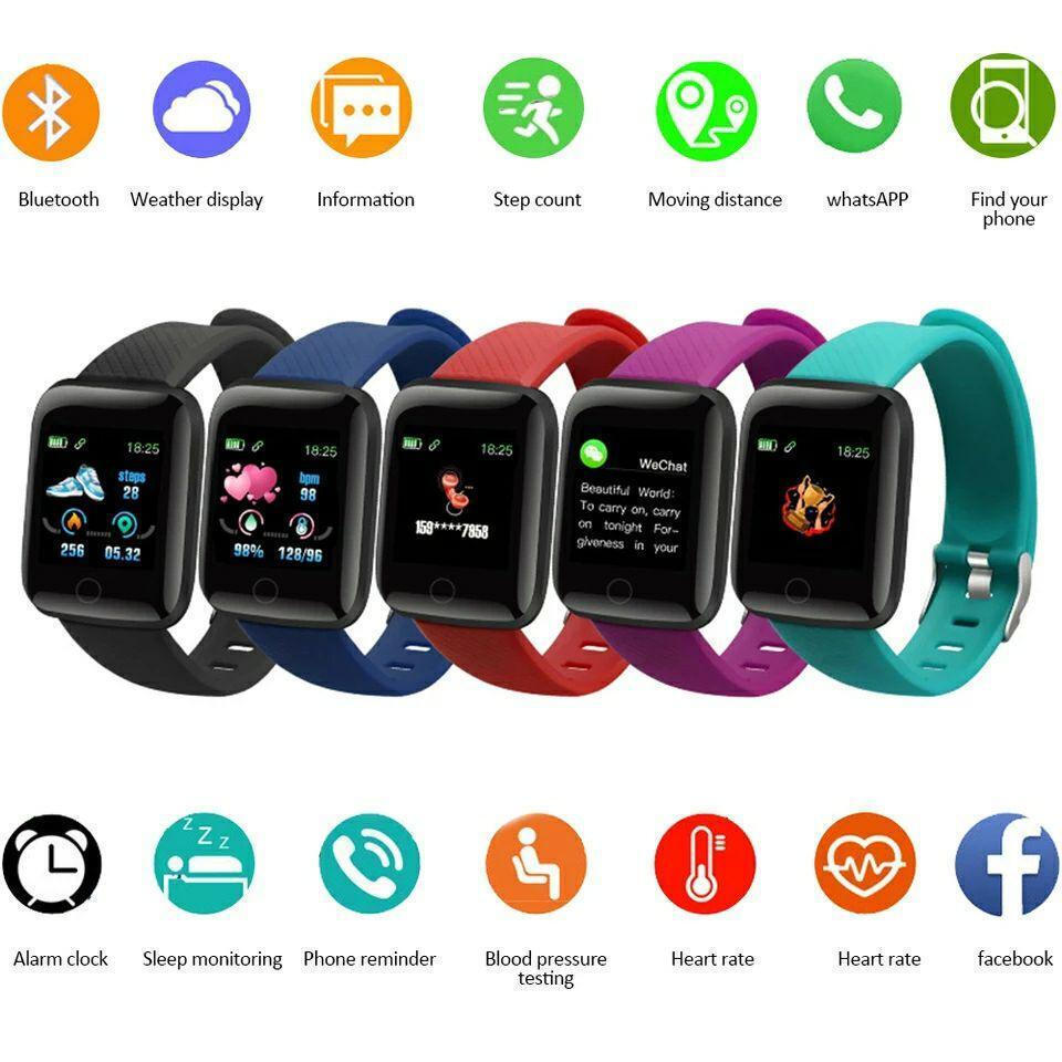 ID116 plus Smartwatch with Heart Rate Monitor (Green) view 8