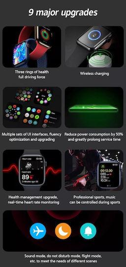 i9 Pro Max Smartwatch with Heart Rate Monitor (Pink) vista 2