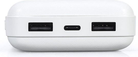 Lamtech LAM112129 Power Bank 20000mAh with 2 USB-A Ports White vue 4