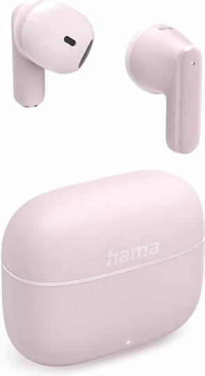 HAMA Freedom Light II Earbud Bluetooth Handsfree Earphones with Charging Case Pink view 2