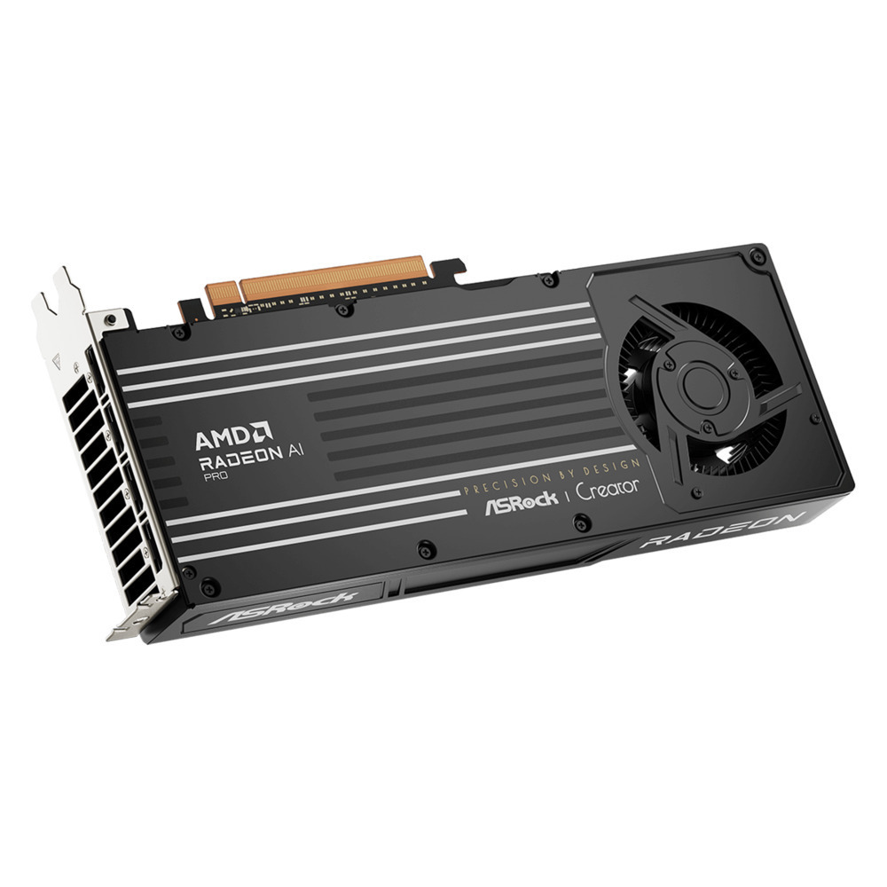 ASRock Radeon AI Pro R9700 32GB GDDR6 Creator Graphics Card view 4