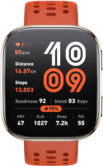 Amazfit Bip 6 46mm Waterproof Smartwatch with Heart Rate Monitor (Red) view 3