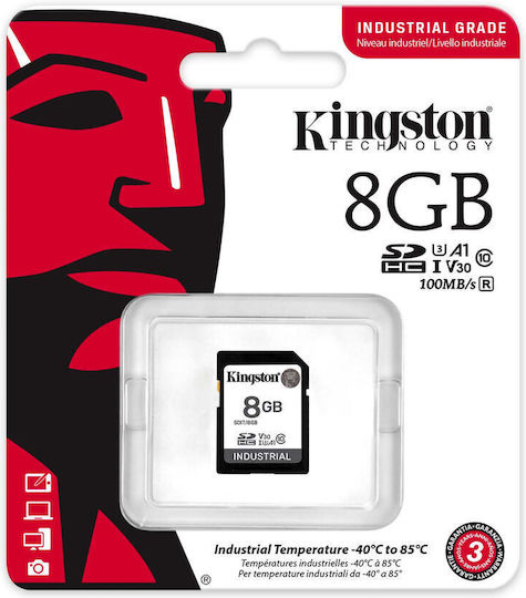 Kingston Industrial SDHC 8GB Class 10 U3 V30 A1 UHS-I view 3