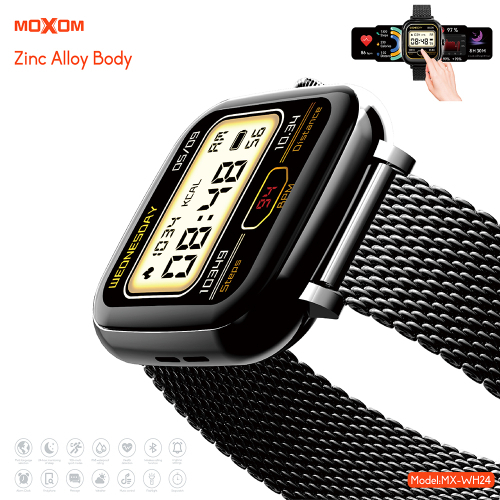 Moxom Mx-wh24 Smartwatch with Heart Rate Monitor (Silver) view 4