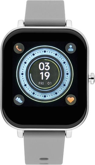 WATX & CO WAS3002 Smartwatch with Heart Rate Monitor (Silver)