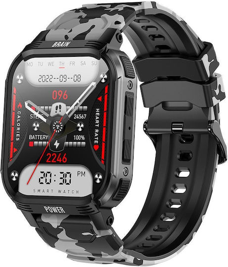 Lemfo LT08 Smartwatch with Heart Rate Monitor (Gun Black)