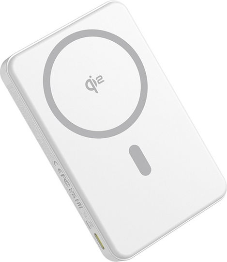 Baseus Airpow2 Qi2 Power Bank 10000mAh 22.5W with USB-A Port and USB-C Port White view 4